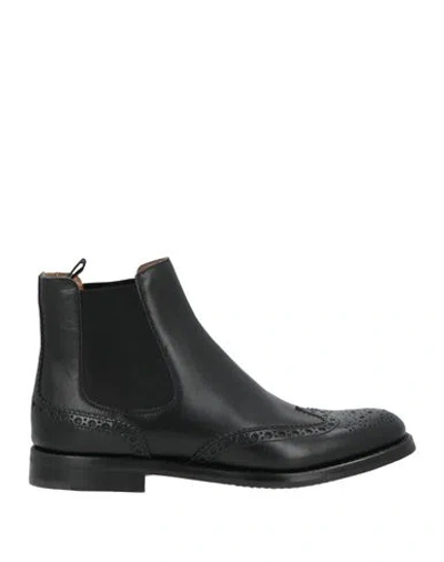 Church's Woman Ankle Boots Black Size 4 Leather