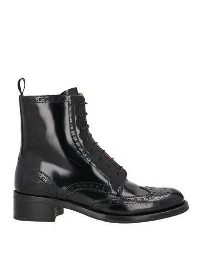 Church's Woman Ankle Boots Black Size 5.5 Calfskin