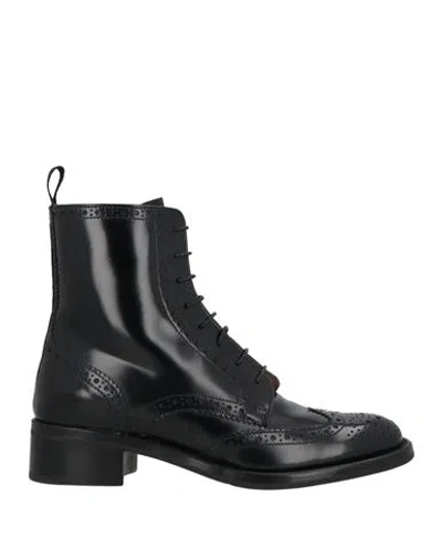 Church's Woman Ankle Boots Black Size 5.5 Calfskin