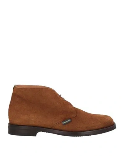 Church's Woman Ankle Boots Camel Size 7.5 Leather In Beige