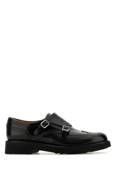 Church's Lana L Polished Fume Loafers In Black