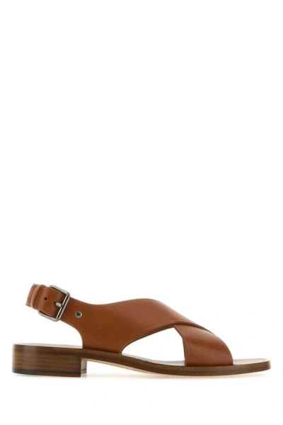Church's Woman Caramel Leather Rhonda Sandals In Brown