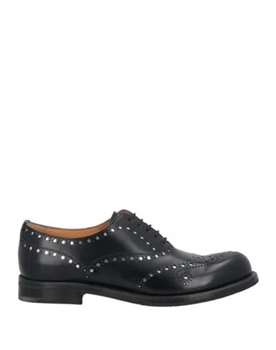 CHURCH'S CHURCH'S WOMAN LACE-UP SHOES BLACK SIZE 6.5 CALFSKIN