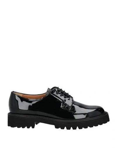 Church's Woman Lace-up Shoes Black Size 6.5 Leather