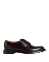 Church's Woman Lace-up Shoes Burgundy Size 6 Soft Leather In Red