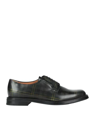 Church's Woman Lace-up Shoes Charcoal Size 5.5 Soft Leather In Grey