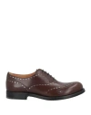 Church's Woman Lace-up Shoes Dark Brown Size 6.5 Calfskin