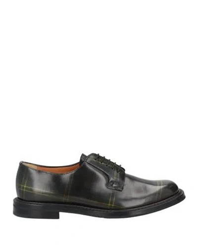 Church's Woman Lace-up Shoes Dark Green Size 6 Leather