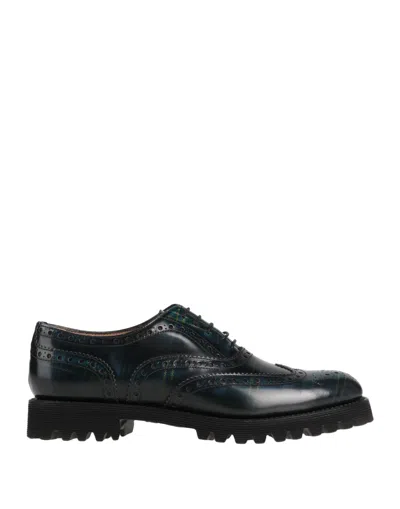 Church's Woman Lace-up Shoes Midnight Blue Size 5.5 Soft Leather