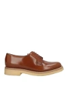 Shop Church's Woman Lace-up Shoes Tan Size 7 Leather In Brown