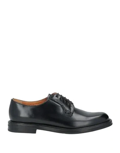Church's Woman Lace-up Shoes Black Size 6 Leather