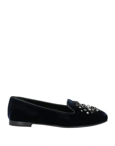 Church's Woman Loafers Midnight Blue Size 6.5 Textile Fibers