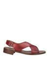 Church's Woman Sandals Brick Size 4.5 Leather In Red