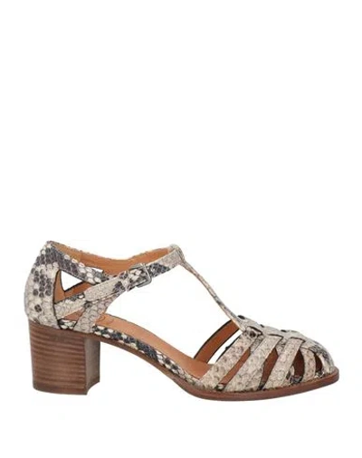 Church's Woman Sandals Light Grey Size 7.5 Leather
