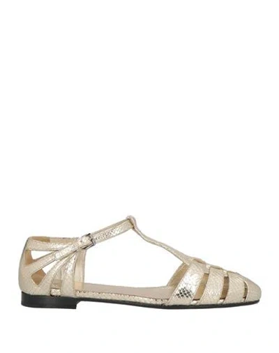 Church's Woman Sandals Platinum Size 11 Leather In Grey