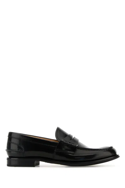 Church's Women Black Leather Pembley Loafers In Multi