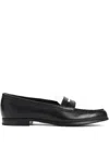 Church's Round Toe Loafers Contrasting Detail In Black