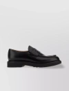 CHURCH'S CLASSIC PENNY LOAFER WITH ROUNDED TOE AND STACKED HEEL