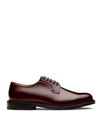 Church's Shannon Lug Sole Derby Shoes In Red
