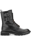 Church's Double-buckle Lace-up Boots In Black