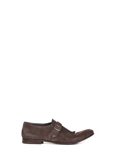 Church's Brown Calf Leather Bos Taurus Slip-on Loafers In Burgundy