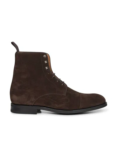 CHURCH'S EBONY SUEDE EDWORTH 2.0 ANKLE BOOTS