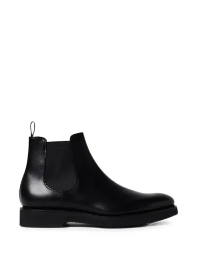 Church's Classic Chelsea Boots With Goodyear Construction And Minimalist Design In Black