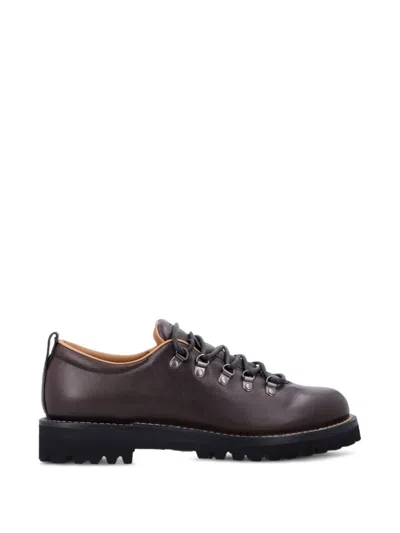 Church's Low-profile Brown Leather Shoes With Rugged Sole In Multi