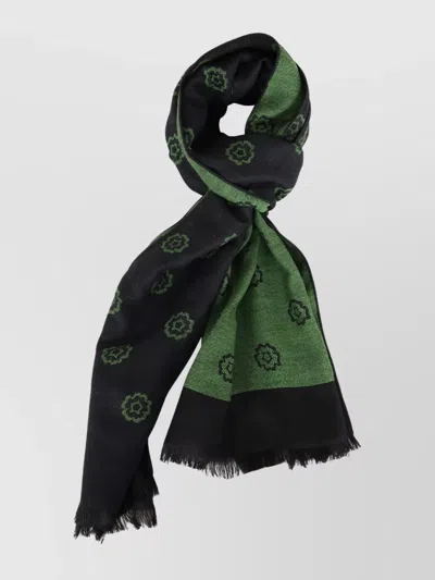 Church's Floral Fringed Scarf Two-tone Design
