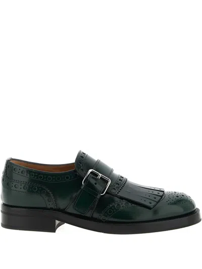Church's Fringe Brogue Buckle Shoe In Green
