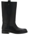 Church's Hammered Leather Round-toe Boots In Black