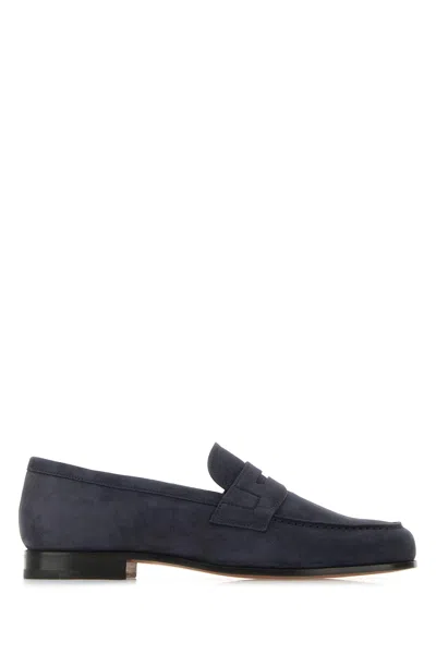 CHURCH'S CHURCH'S NAVY BLUE LEATHER HESWALL LOAFERS