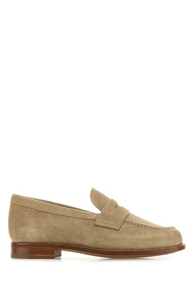 CHURCH'S CHURCH'S DOVE GREY SUEDE HESWALL W LOAFERS