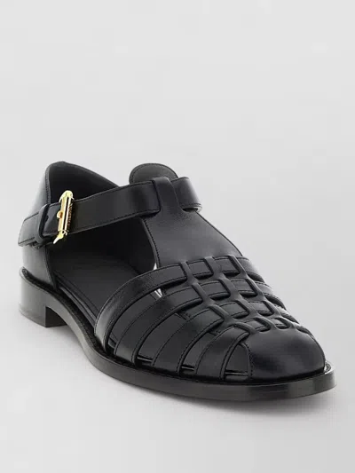 Church's Kelsey Flat Sandals Open Toe Straps In Black