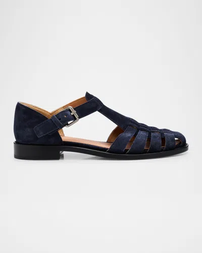 Church's Kelsey Suede Fisherman Sandals In Danubio