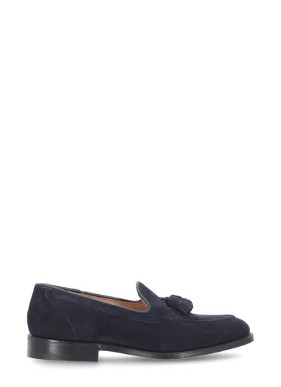 Church's Loafers Suede Tassel Detail In Blue