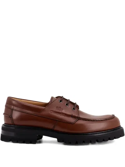 Church's Lace Up Boat Shoes With Chunky Sole In Brown