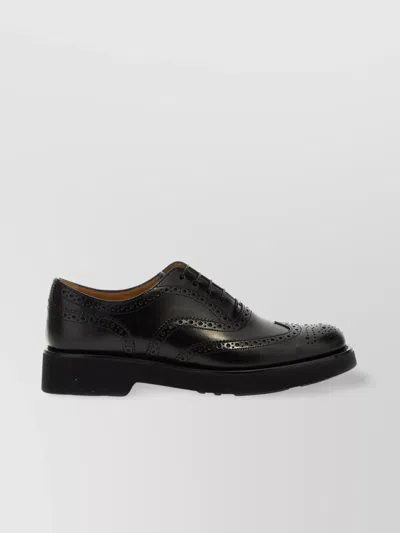 Church's Lace-up Shoes Brogue Detailing In Black