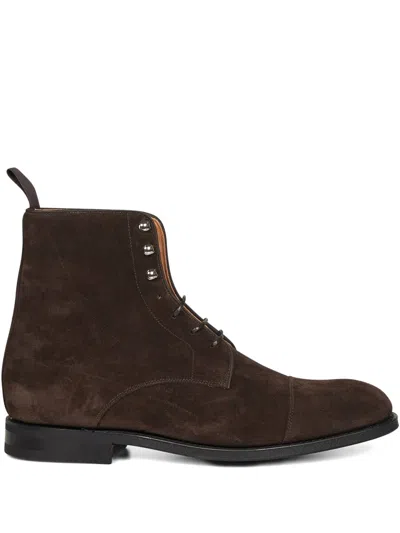 CHURCH'S LACE-UP SUEDE BOOTS