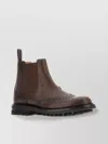 Church's Leather Ankle Boots Brogue Detailing In Brown