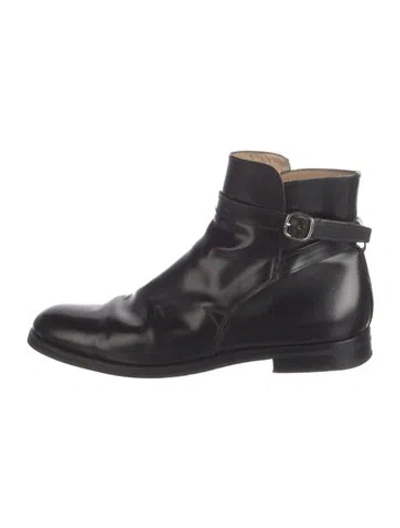 Pre-owned Church's Leather Boots In Black