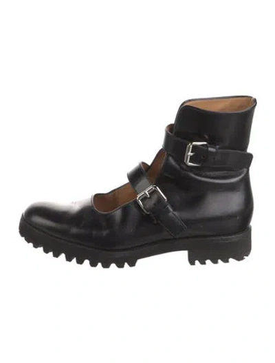 Pre-owned Church's Leather Boots In Black