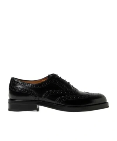 Church's Leather Brogue Oxford Shoes In Black
