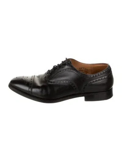 Pre-owned Church's Leather Brogues In Black