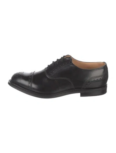 Pre-owned Church's Leather Brogues In Black