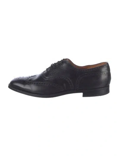 Pre-owned Church's Leather Brogues In Black