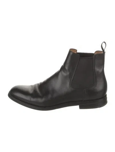 Pre-owned Church's Leather Chelsea Boots In Black