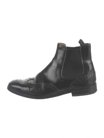 Pre-owned Church's Leather Chelsea Boots In Black