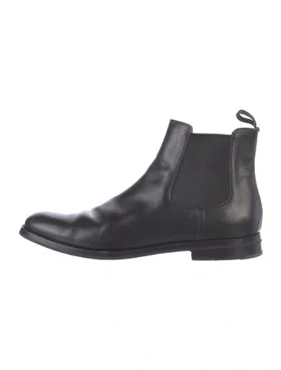 Pre-owned Church's Leather Chelsea Boots In Black