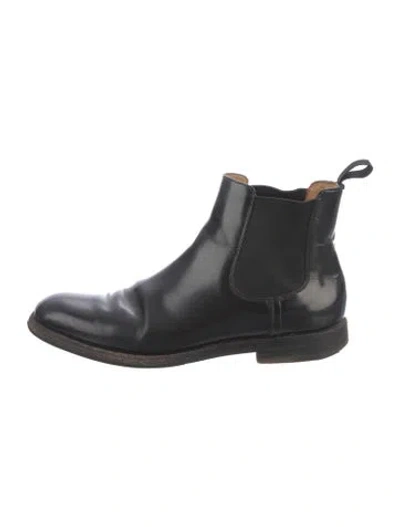 Pre-owned Church's Leather Chelsea Boots In Black